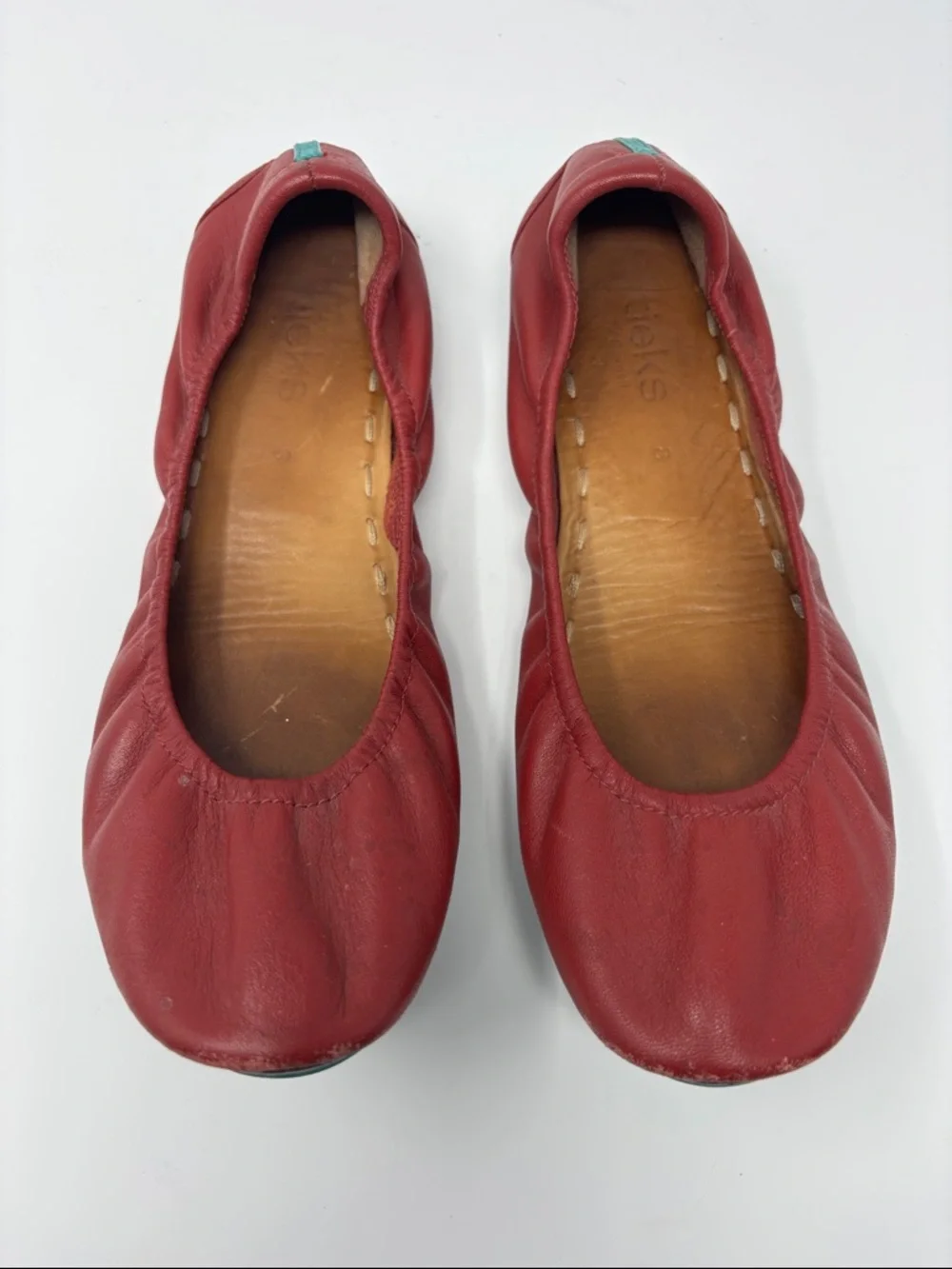 Tieks‎ Women’s Burgundy Leather Ballet Flats 8